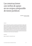 Las construcciones con verbos de apoyo en un corpus comparable