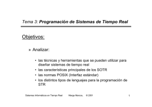 Tema 3: Programación de Sistemas de Tiempo Real