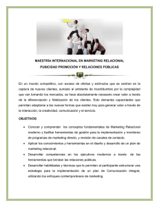 MAESTRÍA INTERNACIONAL EN MARKETING RELACIONAL