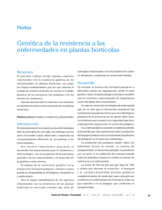 Genética de la resistencia a las enfermedades en plantas hortícolas