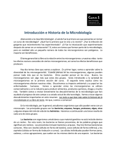 Cap 1 Introducción e Historia de la Microbiología