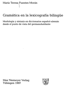 Gramática en la lexicografía bilingüe