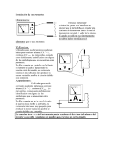 Instalación de instrumentos Ohmnimetro: Cuando se utiliza este