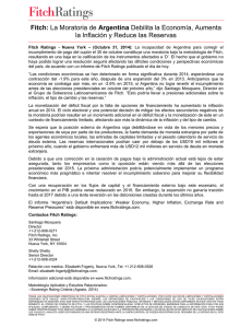 Fitch: La Moratoria de Argentina Debilita la Economía, Aumenta la