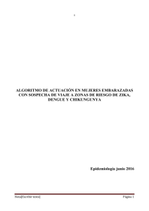 ALGORITMO ACTUACIÓN EMBARAZADA CON SOSPECHA ZIKA