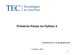 Primeros Pasos en Python 3 - Instituto Tecnológico de Costa Rica