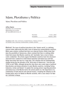 Islam, Pluralismo y Política