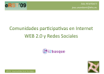 Comunidades par9cipa9vas en Internet WEB 2.0 y Redes Sociales