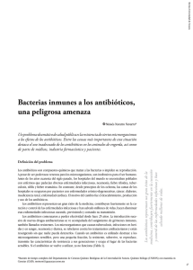Bacterias inmunes a los antibióticos, una peligrosa amenaza