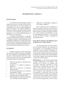 MICROBIOLOGÍA AGRÍCOLA