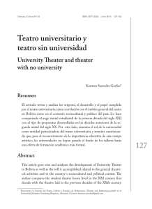 Teatro universitario y teatro sin universidad