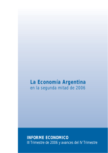 La economía argentina al tercer trimestre de 2006 y avances del