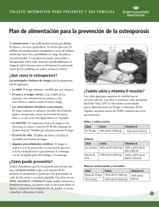 Plan de alimentación para la prevención de la osteoporosis