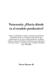 Venezuela: ¿Hacia dónde va el modelo productivo?