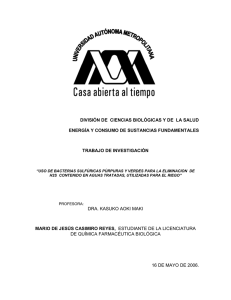 cuantificación relativa de azufre a travéz de bacterias