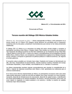 Tercera reunión del Diálogo CEO México