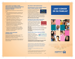 ¿hay cáncer en su familia? - Inherited Cancer Registry