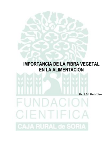 IMPORTANCIA DE LA FIBRA VEGETAL EN LA ALIMENTACIÓN
