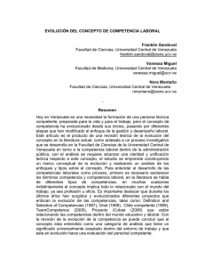 EVOLUCIÓN DEL CONCEPTO DE COMPETENCIA