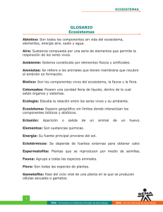 GLOSARIO Ecosistemas