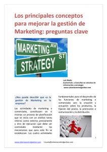 Los principales conceptos para mejorar la gestión de Marketing