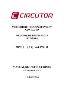 MPC-5 ( 5 A) cód. P60111 MANUAL DE INSTRUCCIONES