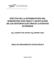efectos de la interrupción del suministro eléctrico y adaptación de