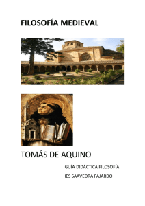 FILOSOFÍA MEDIEVAL TOMÁS DE AQUINO