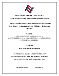 Seroprevalencia de anticuerpos neutralizantes contra el virus