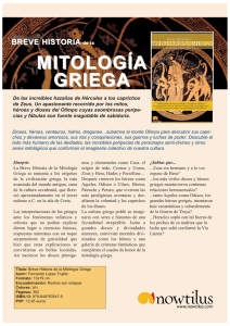BREVE HISTORIA de la MITOLOGÍA GRIEGA