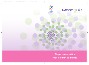 Mujer sintomática con cáncer de mama