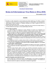 Brotes de Enfermedad por Virus Ébola en África (EVE)