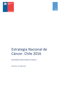 Estrategia Nacional de Cáncer. Chile 2016