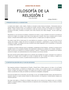 filosofía de la religión i