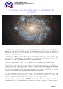 El secreto de una de las galaxias de la constelación de Casiopea