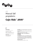 Cojín Ride™ JAVA® Manual del propietario