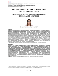 Factores clave en marketing enfoque: empresas de