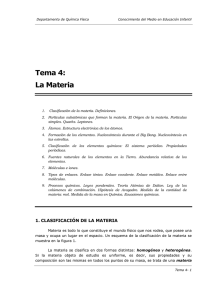 Tema 4. La Materia