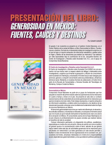 Generosidad en México: Fuentes, cauces y destinos