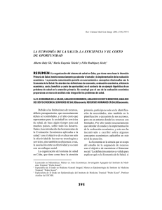 la economía de la salud, la eficiencia y el costo