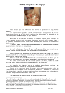 ABORTO, manipulación del lenguaje