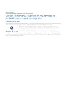 Gedeon Richter lanza Fluomizin 10 mg, fármaco no antibiótico para