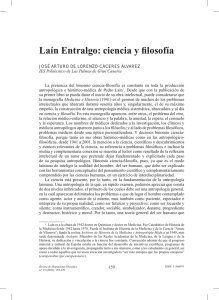 Laín Entralgo: ciencia y filosofía