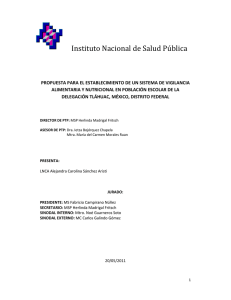 Sistema de Vig Epi Nutr 200511 - Escuela de Salud Pública de México