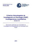 Criterios Homologados de Investigación en Psicología (CHIP