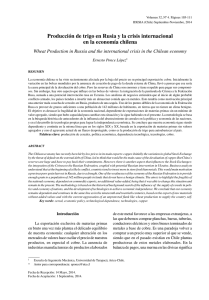 Producción de trigo en Rusia y la crisis internacional en la