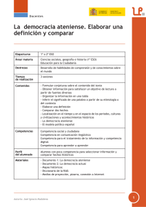 La democracia ateniense. Elaborar una definición y comparar