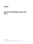 Acerca de Citrix Receiver para Java 10.1.x