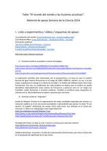 Taller “El mundo del sonido y las ilusiones acústicas”: Material de