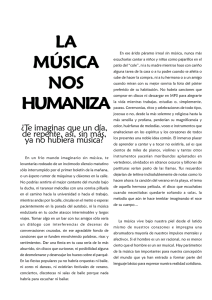 LA MÚSICA NOS HUMANIZA